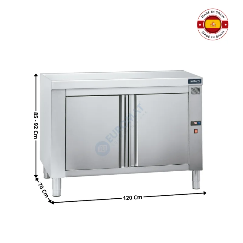 Table chauffante à Portes Battantes 120x70cm / Spécial à Glissières GN1/1 – Version Centrale – Série Premium | F0432004 | DISTFORM Prix Choc