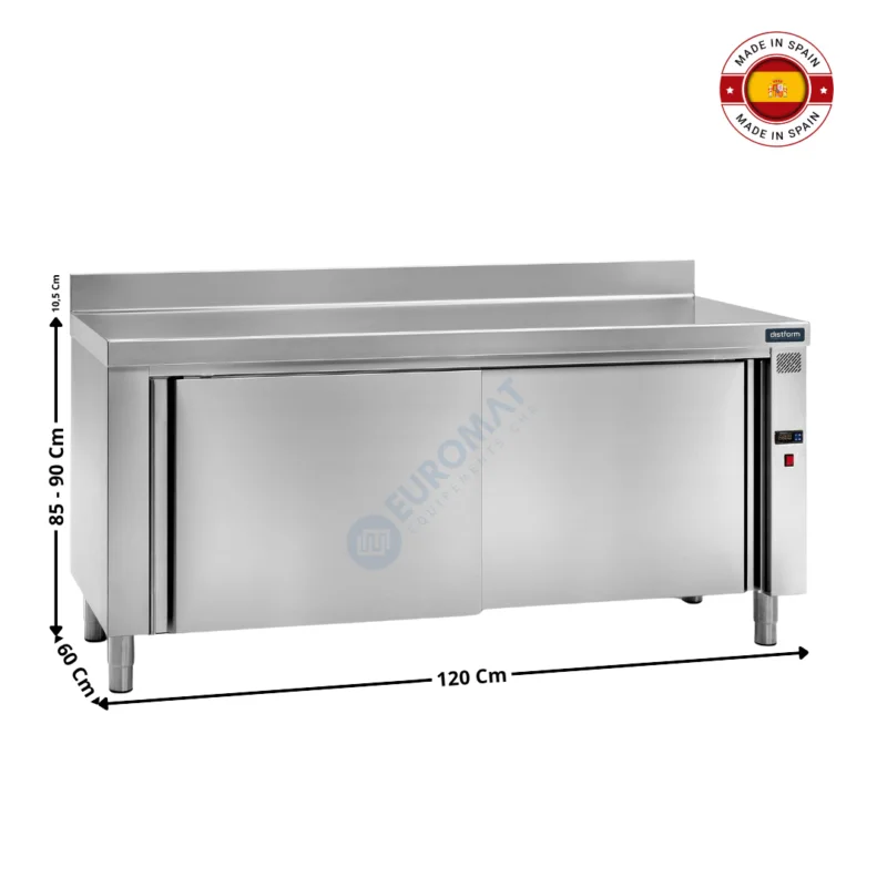 Table chauffante à Portes Coulissantes 120x60cm – Version Murale – Série Premium | F0440000 | DISTFORM Offre Spéciale