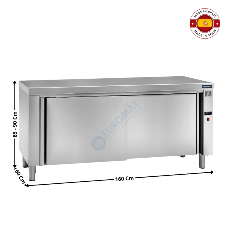Commander Vite Table chauffante à Portes Coulissantes 160x60cm – Version Centrale – Série Premium | F0440111 | DISTFORM
