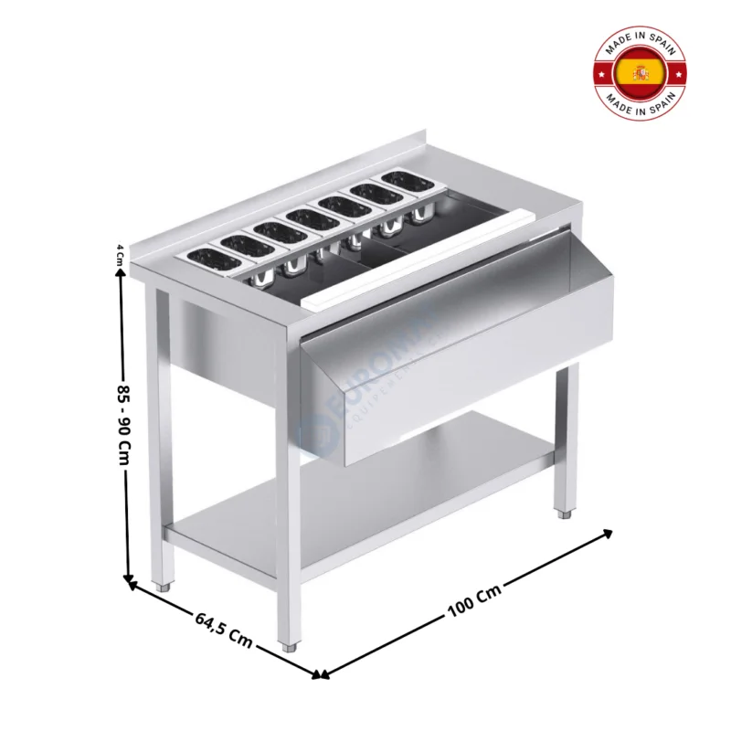 Meuble cocktails neutre / Avec étagère – 100 cm – Série Premium | FMC19010 | DISTFORM Nouveauté