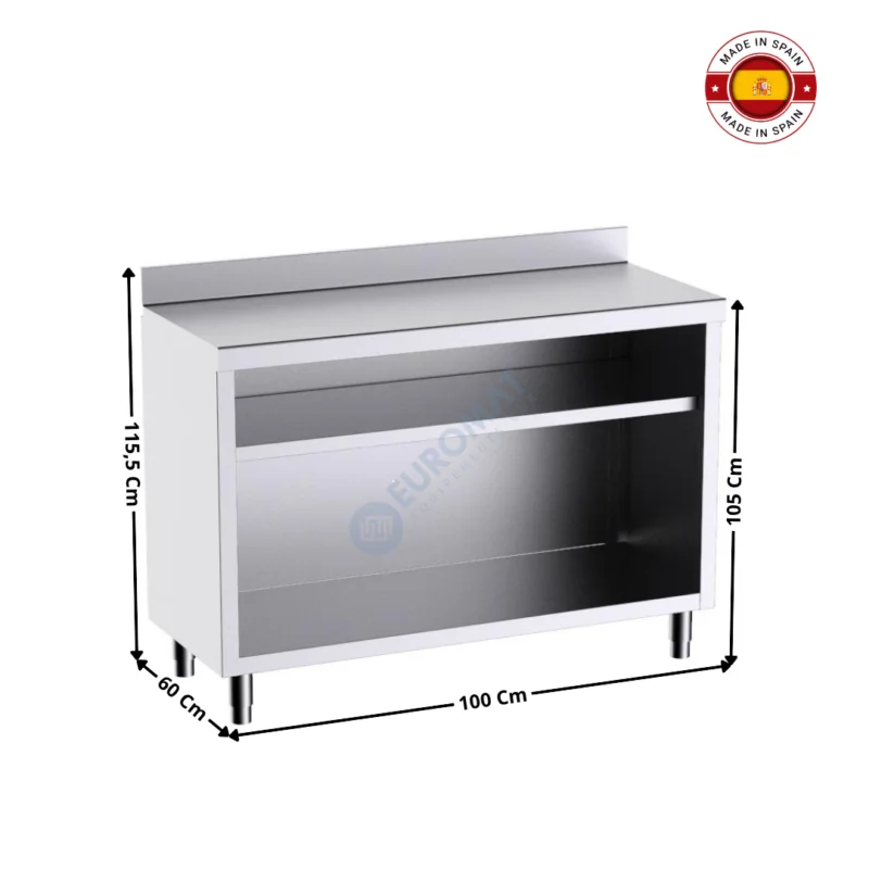 Meuble Arrière de Bar Neutre 100x60 Cm avec étagères – Série Premium | F3010005 | DISTFORM Achetez Aujourd’hui
