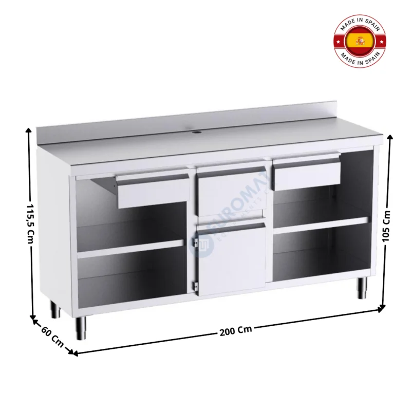 Meuble neutre 200x60 Cm avec marc de café – Série Premium | F3020003 | DISTFORM Marque