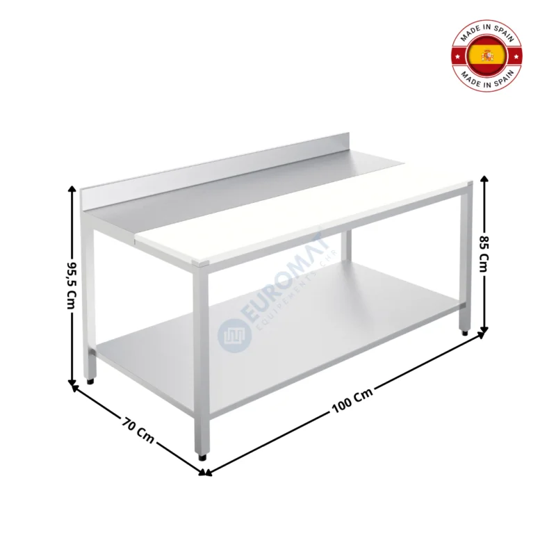 Table de découpe murale 100x70 Cm / Avec étagère – Série Premium | F023E314 | DISTFORM Vente Directe