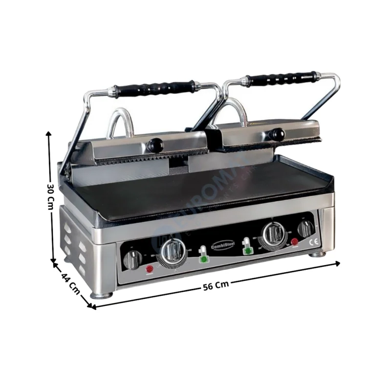 Pas Cher Machine à panini Double – Rainurée/Rainurée | 74910030 | COMBISTEEL