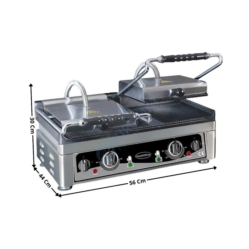 Vente Flash Machine à panini Double – Rainurée/Rainurée | 74910025 | COMBISTEEL