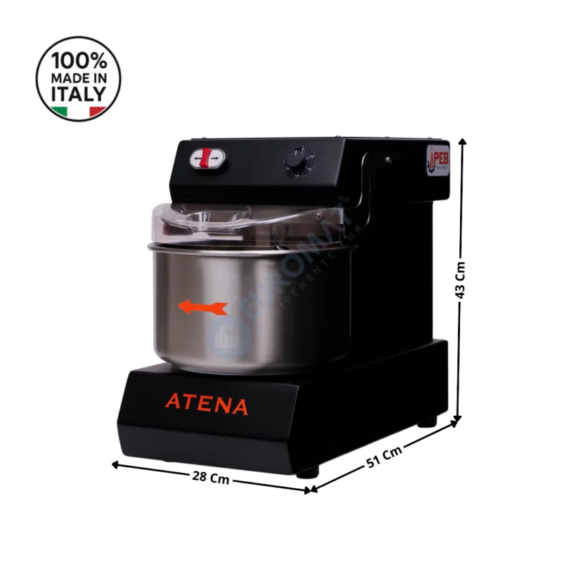 Acheter Direct Pétrin 6 Kg. – Cuve & Tête fixe / Mécanique / Noire – PRO Series | ATENAN | PEB MACHINERY
