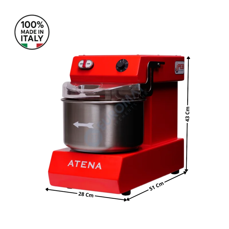 Pétrin 6 Kg. – Cuve & Tête fixe / Mécanique / Rouge – PRO Series | ATENAR | PEB MACHINERY Seulement Aujourd’hui