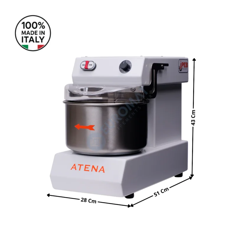 Meilleure Vente Pétrin 6 Kg. – Cuve & Tête fixe / Mécanique / Blanc – PRO Series | ATENAB | PEB MACHINERY