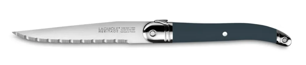 Coffret de 6 couteaux à steak bleu nuit 23,5 cm Laguiole Heritage Tarrerias Bonjean Pas Cher