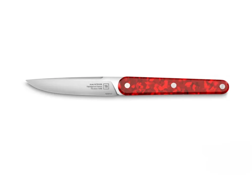 Coffret de 4 couteaux de table rouge 22 cm Joseph Tarrerias Bonjean Expédié Aujourd’hui