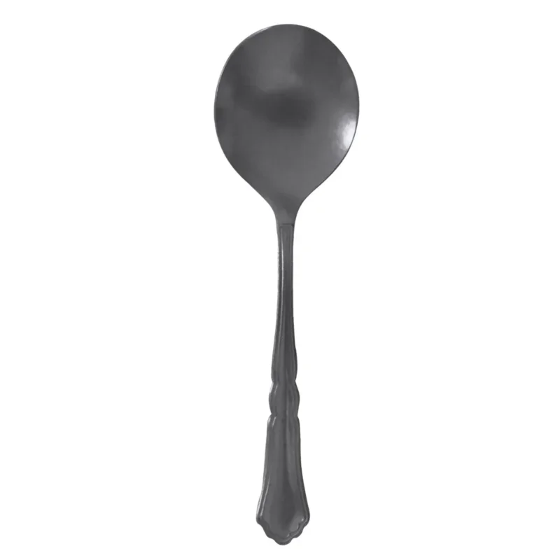 Cuillère à soupe noir inox 18/10 16,9 cm Settecento Pintinox Nouvel Arrivage