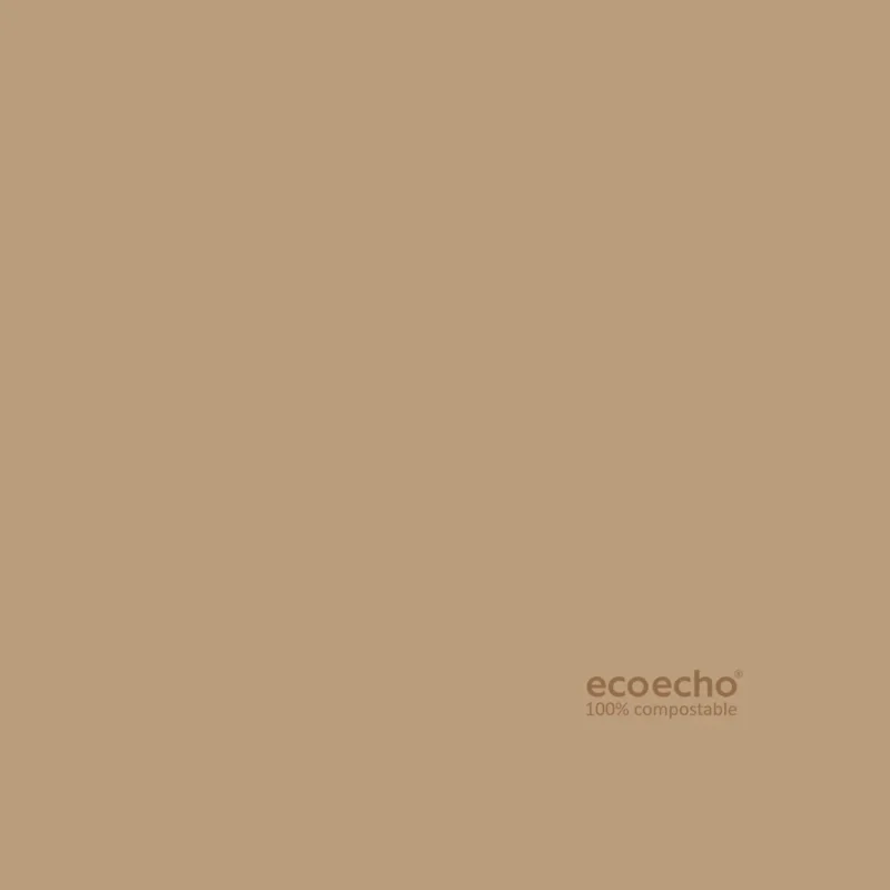Certifié Serviette marron non tissé 40x40 cm Bio Dunisoft Duni (60 pièces)