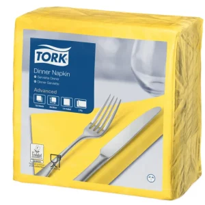 Prix Choc Serviette jaune ouate de cellulose 39x39 cm Tork (150 pièces)