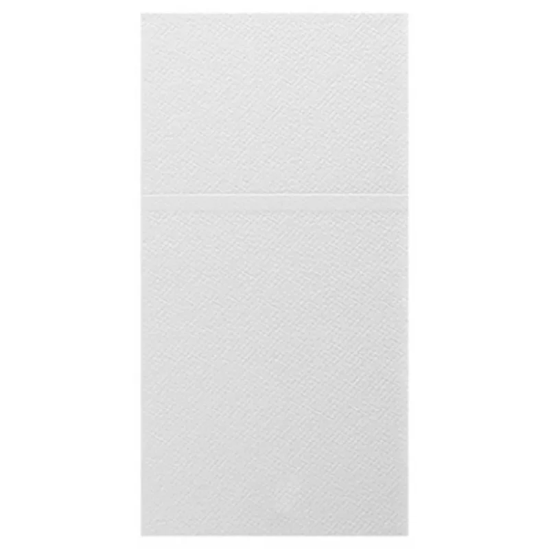 Serviette lunch rond blanc non tissé 40x40 cm pliée en 8 Basik Soft Essentials Collection (50 pièces) Meilleur Choix