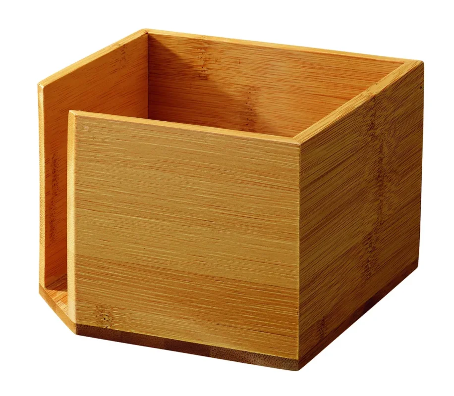 Usine Directe Distributeur de serviettes bambou 14,2x14,2x10 cm Oxstal Pro.mundi (20 pièces)
