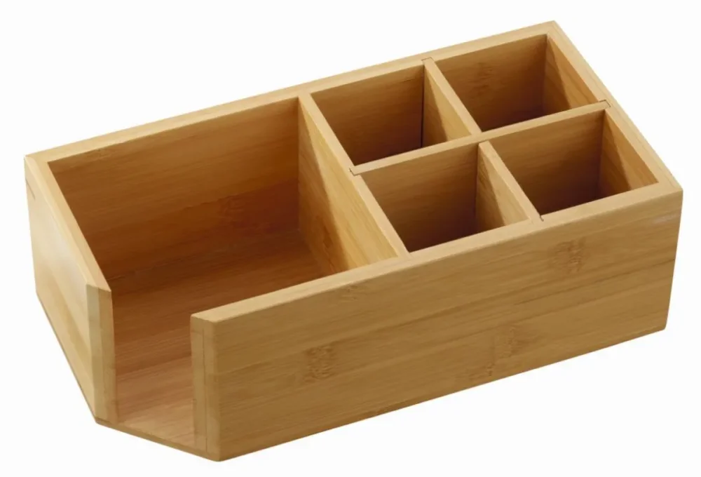 Quantité Limitée Distributeur avec 5 compartiments bambou 24x12x8 cm Oxstal Pro.mundi (8 pièces)