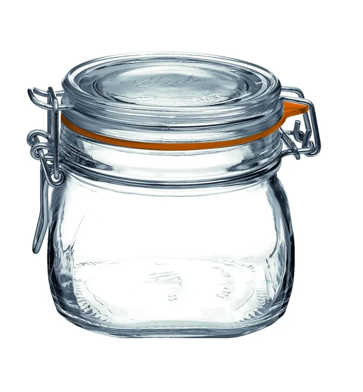 Bocal avec couvercle hermétique rond transparent verre Ø 10,6 cm Fido Bormioli Rocco Achat Immédiat