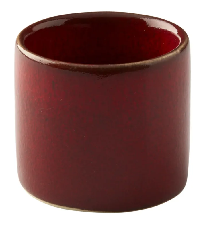 Pot à sauce rond rouge grès émaillé Ø 5 cm Gres Couleur Pro.mundi Haute Qualité