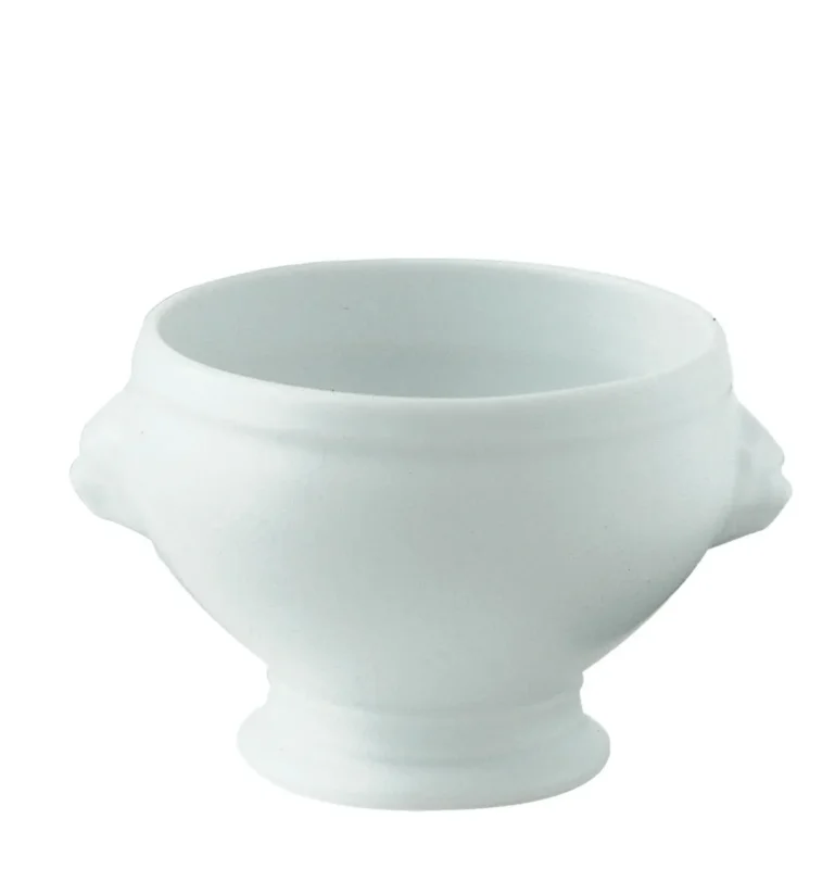 Soupière tête de lion rond blanc porcelaine Ø 11 cm Bistronome Pro.mundi Promotion