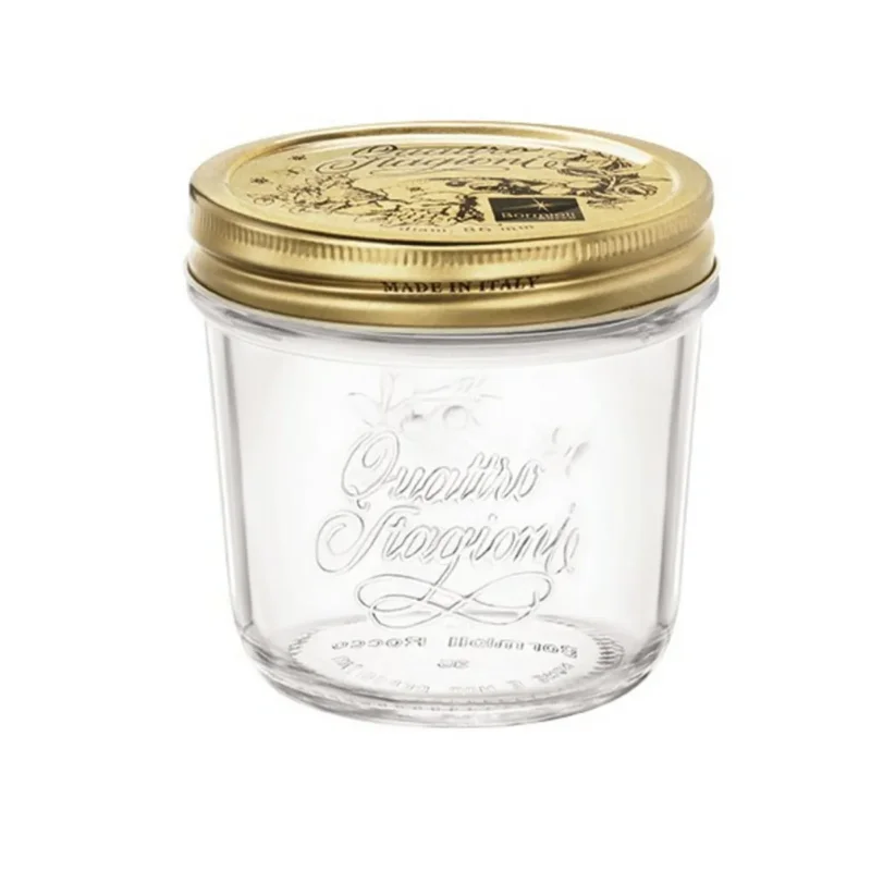 Réduction Bocal avec couvercle hermétique rond or verre 20 cl Quattro Stagioni Bormioli Rocco