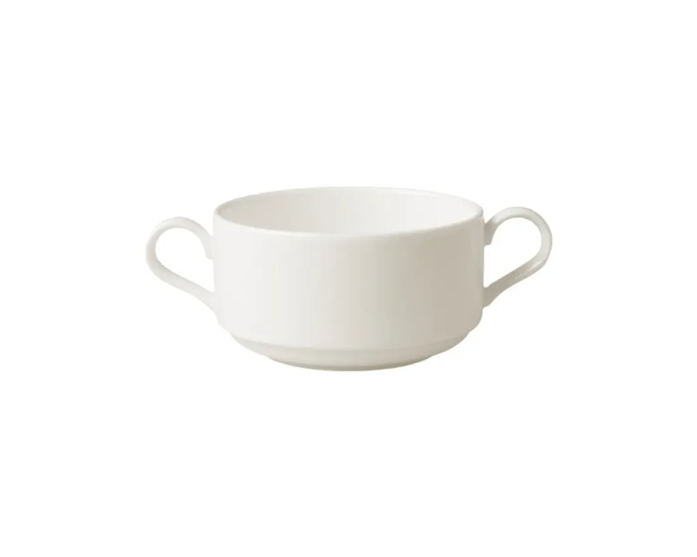 Tasse à bouillon rond crème porcelaine vitrifiée Banquet Rak Commander Vite