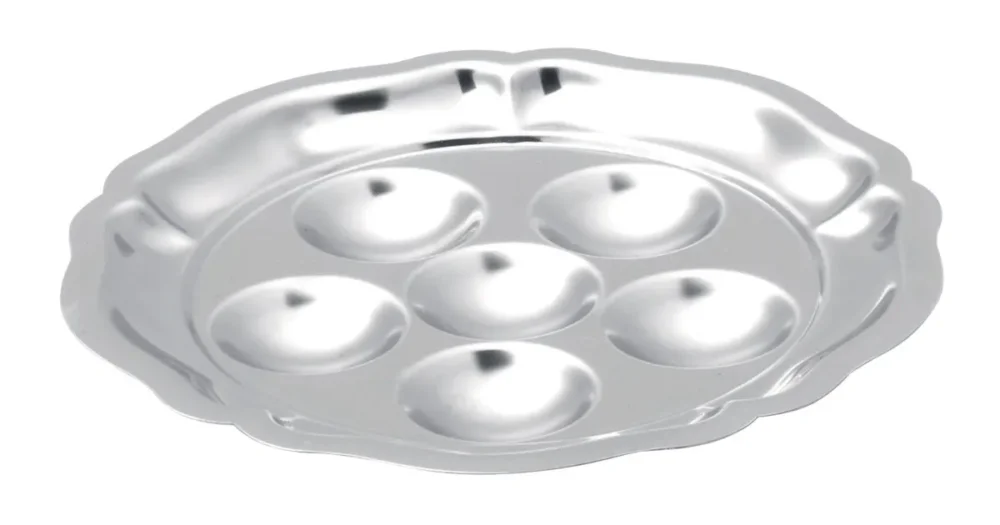 Plat à escargots 6 trous rond inox Ø 17,5 cm Pro.mundi Commander Vite
