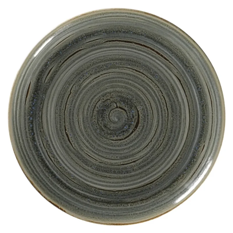 Quantité Limitée Assiette coupe plate rond Peridot porcelaine vitrifiée Ø 27 cm Rakstone Spot Rak