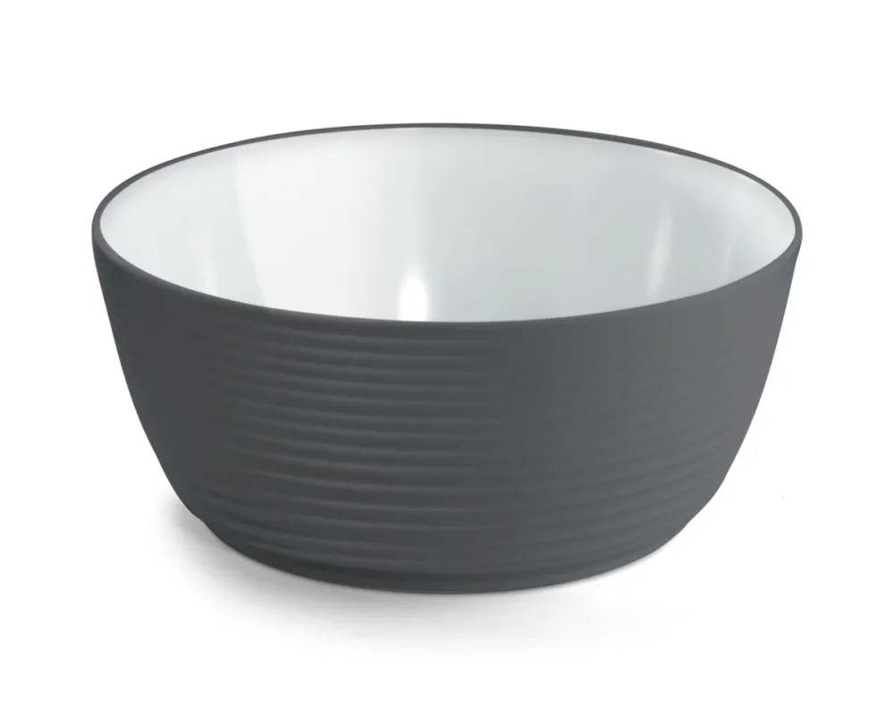 Saladier rond gris mélamine Ø 26 cm Wave Platex Meilleure Vente