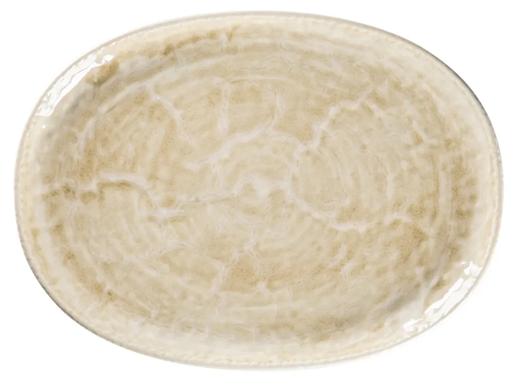 Achetez Aujourd’hui Plat coupe ovale vanilla porcelaine vitrifiée 32 cm Krush Rak