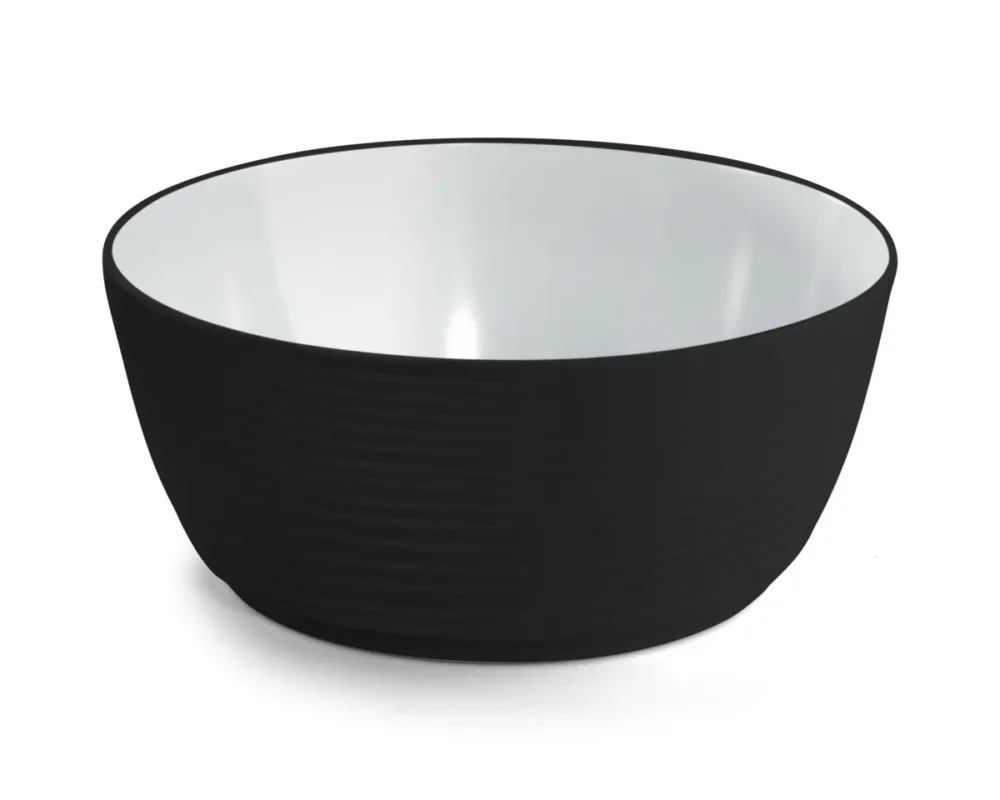 Expédié Aujourd’hui Saladier rond noir mélamine Ø 23 cm Wave Platex