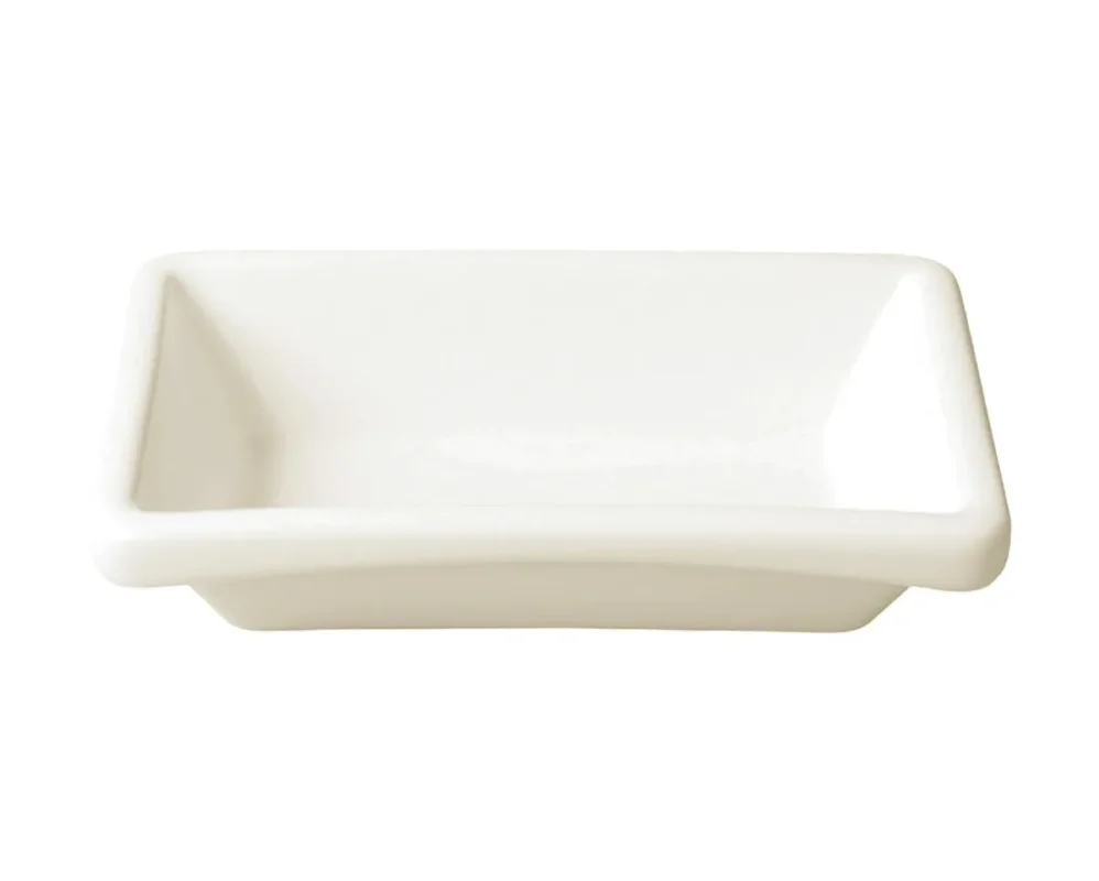 Ravier rectangulaire ivoire porcelaine vitrifiée 15 cm Ska Rak Réduction