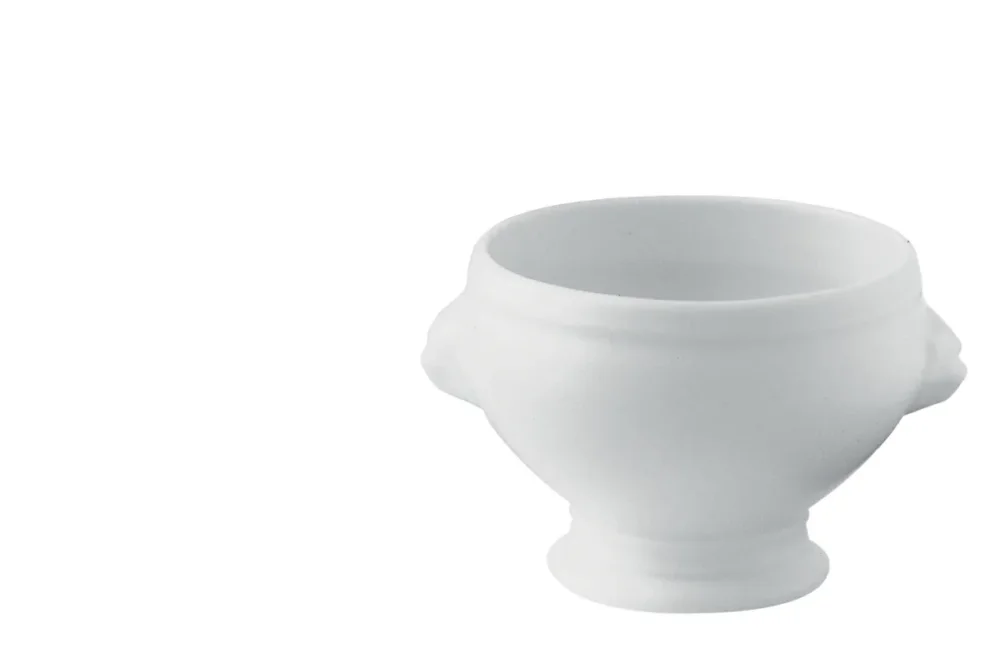 Soupière tête de lion rond blanc porcelaine Ø 7 cm Bistronome Pro.mundi Remise