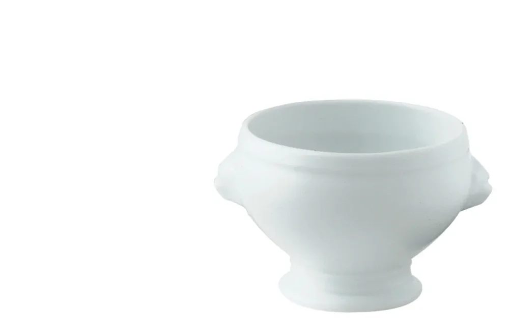 Petit Prix Soupière tête de lion rond blanc porcelaine Ø 13 cm Bistronome Pro.mundi