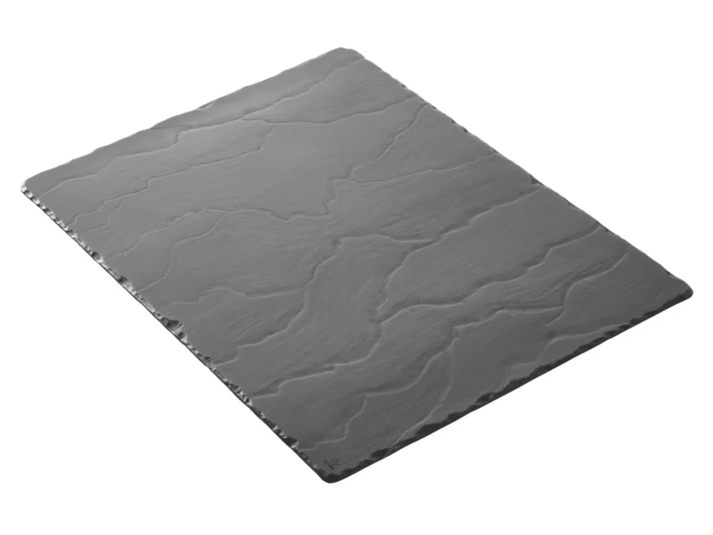 Plat rectangulaire noir porcelaine culinaire 40x30 cm Basalt Revol Jusqu’à Épuisement Des Stocks