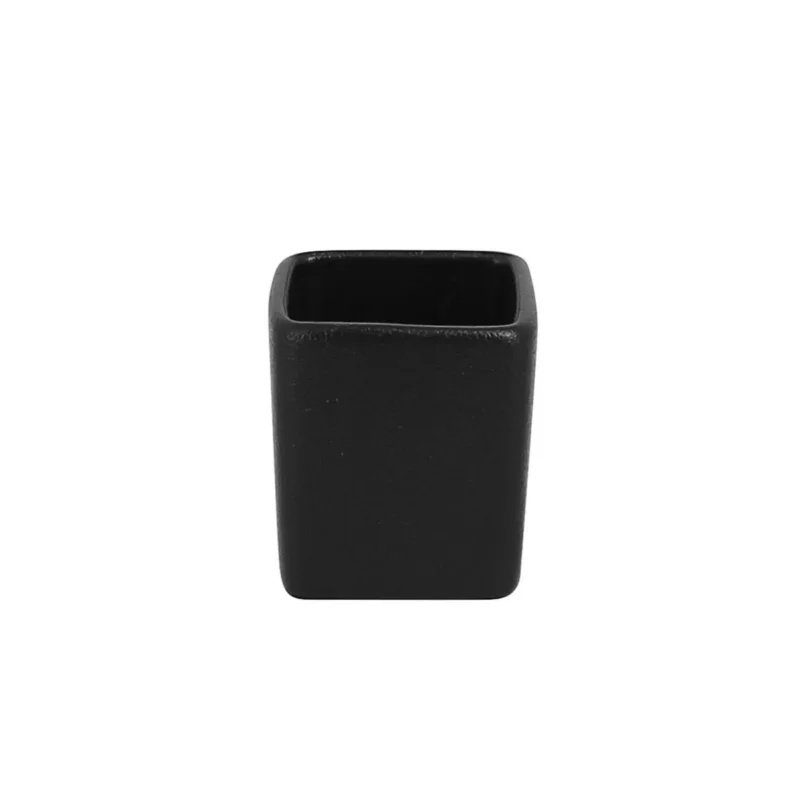 Pot à sauce carré noir porcelaine vitrifiée 5,3 cm Neo Fusion Rak Dernier Modèle