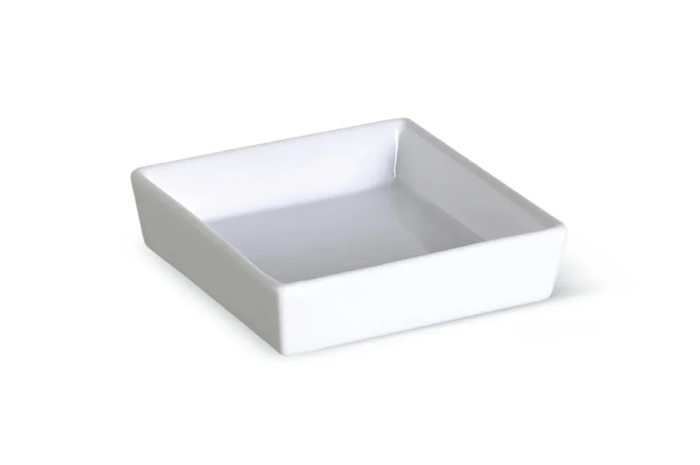 Bon Plan Ravier carré blanc porcelaine vitrifiée 14 cm Edina Pro.mundi