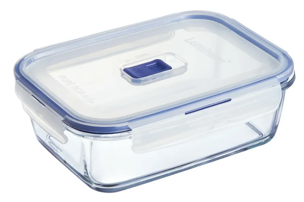 Prix Réduit Boîte avec couvercle rectangulaire transparent verre trempé 20,55 cm Pure Box Active Luminarc