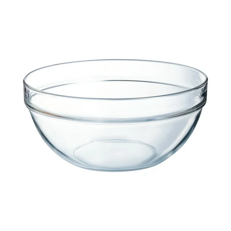 Saladier rond transparent verre trempé Ø 29 cm Empilable Arcoroc Promotion