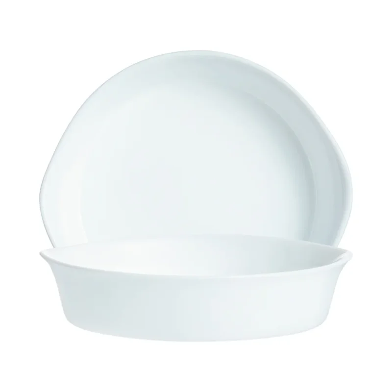 Plat rond blanc verre opal Ø 14 cm Smart Cuisine Luminarc Bon Marché