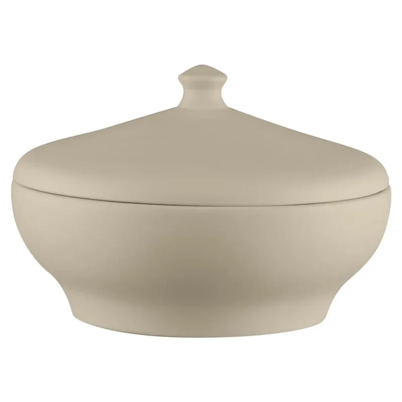 Soupière avec couvercle rond baantna argila Décor Prima porcelaine Ø 23,7 cm Earth Rak Offre Du Jour