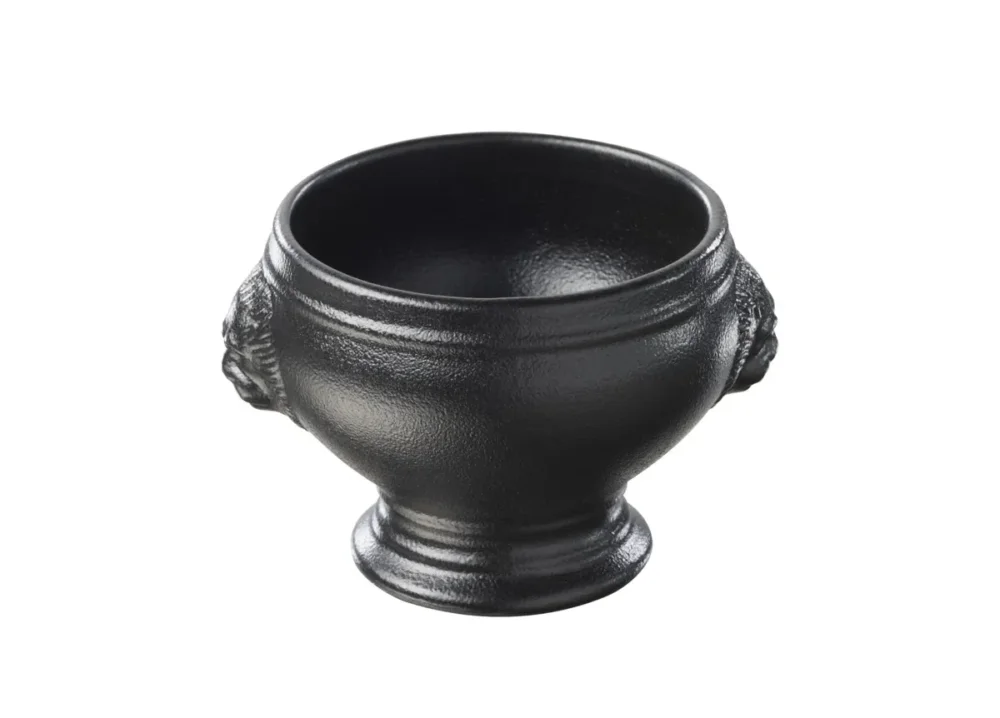 Nouvel Arrivage Soupière tête de lion rond noir porcelaine culinaire Ø 12,5 cm French Classics Revol