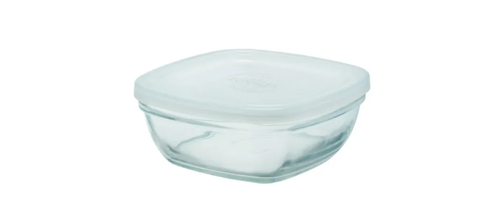 Boîte avec couvercle carré transparent verre trempé 14,2 cm Freshbox Duralex Acheter Direct