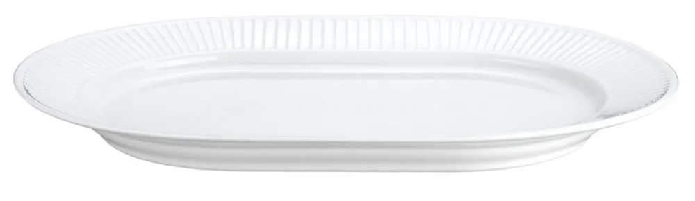 Plat ovale blanc porcelaine culinaire 36 cm Plisse Pillivuyt Achat Immédiat