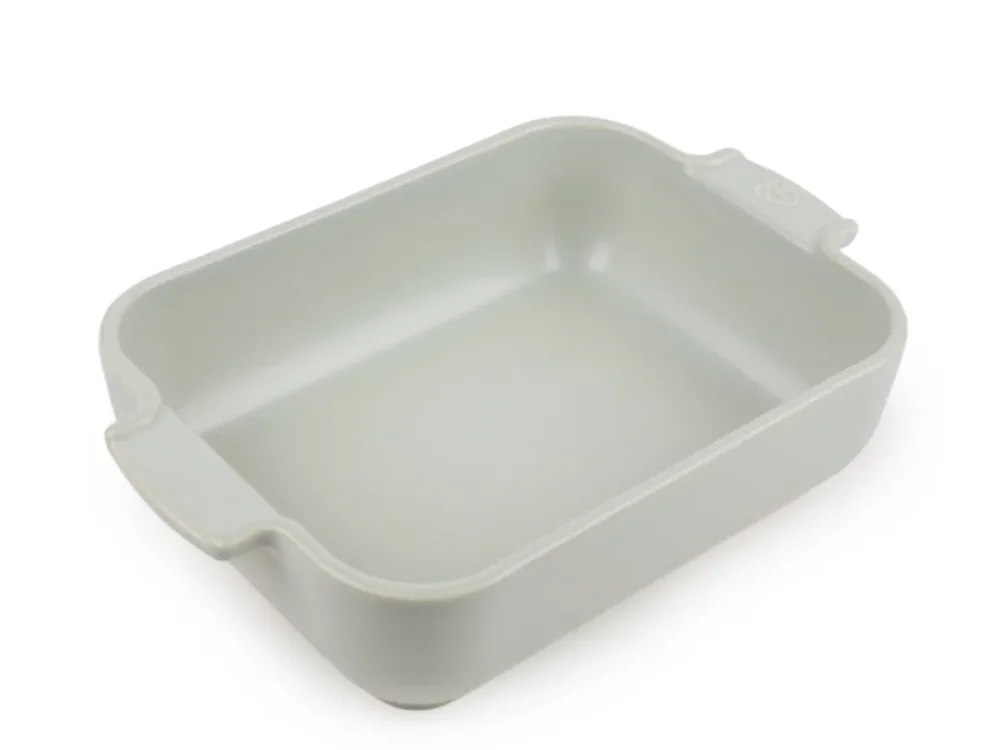 Prix Réduit Plat à four rectangulaire vert sauge porcelaine 25 cm Céramique Peugeot Saveurs