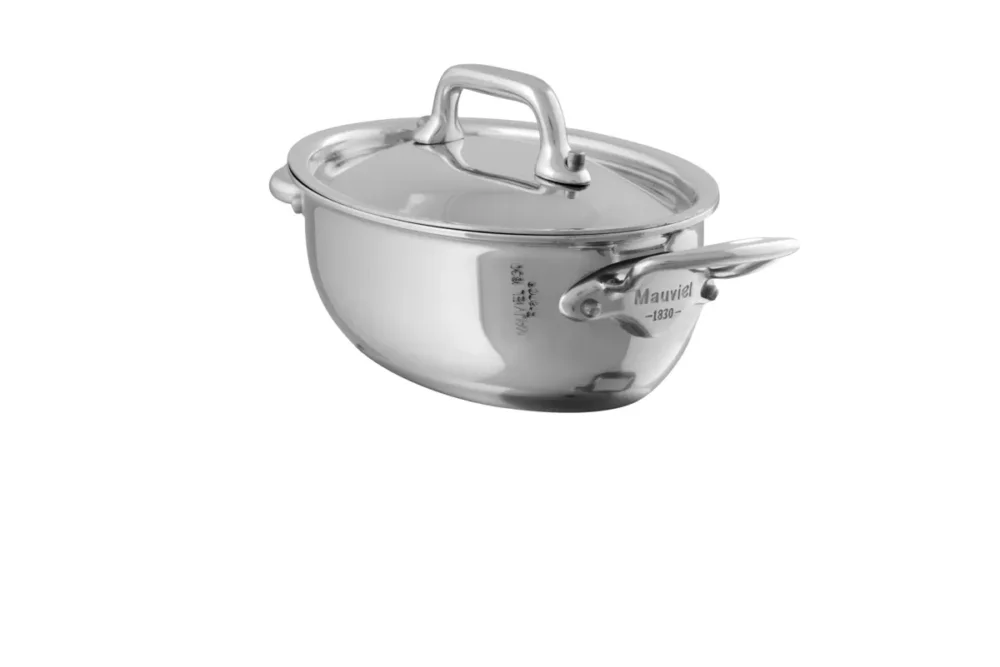 Mini cocotte avec couvercle inox Sans revêtement Avec couvercle 14x12x4,5 cm 0,3 L M'minis Mauviel Meilleur Prix