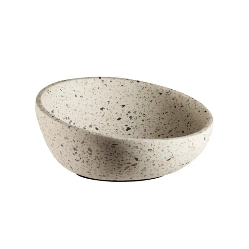 Paiement Sécurisé Saladier béton blanc 22x25x10,5 cm 1,1 L Terrazzo Aps