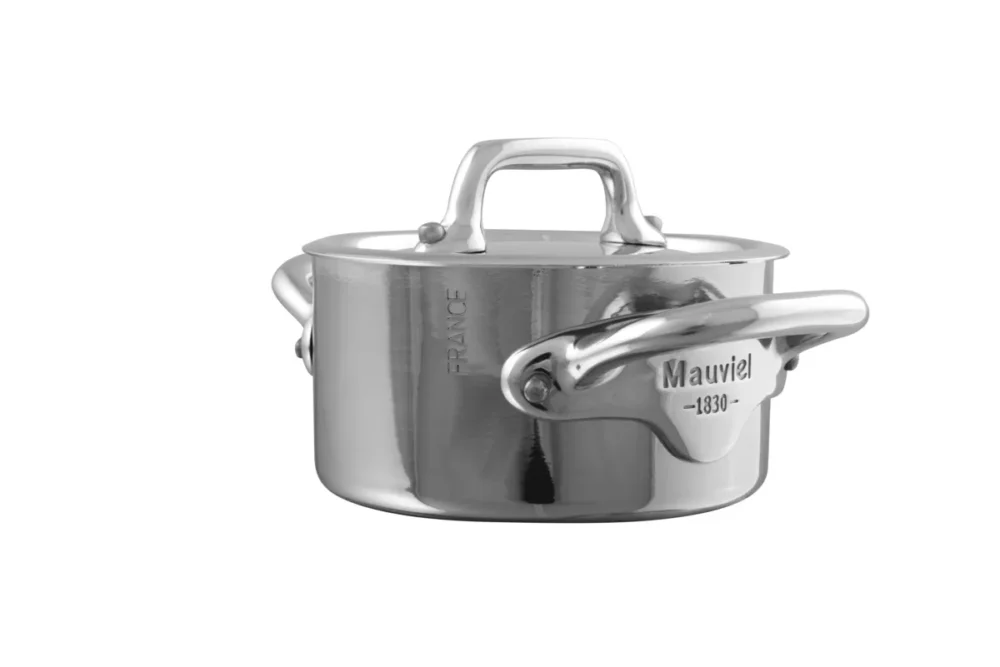 Mini cocotte avec couvercle inox Sans revêtement Avec couvercle Ø 9 cm 4,5 cm 0,3 L M'minis Mauviel Promotion