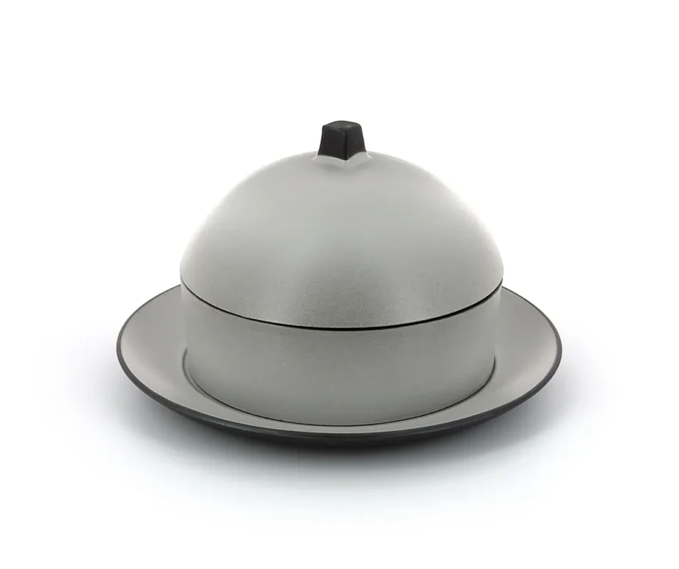 Prix Bas Ensemble dim sum rond gris porcelaine culinaire Ø 22 cm Equinoxe Revol