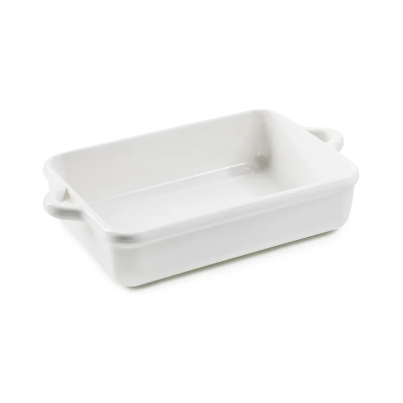 Plat à gratin rectangulaire Blanc albâtre porcelaine culinaire 29x21 cm Bombance Revol Prix Réduit