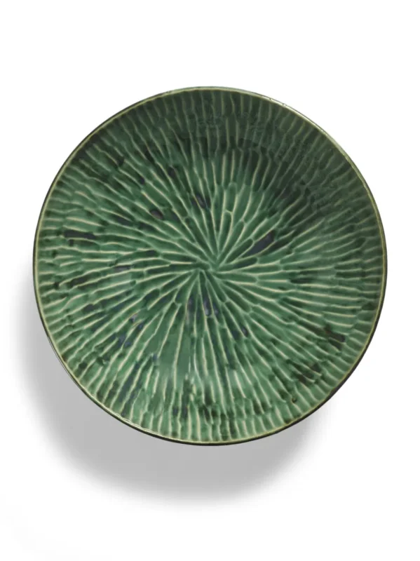Prix Cassé Saladier empilable rond vert grès émaillé 30 cm Ø 30 cm Verde Lanza Serax